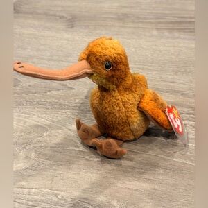 Rare Ty Beanie Baby Beak the Kiwi Bird NWT